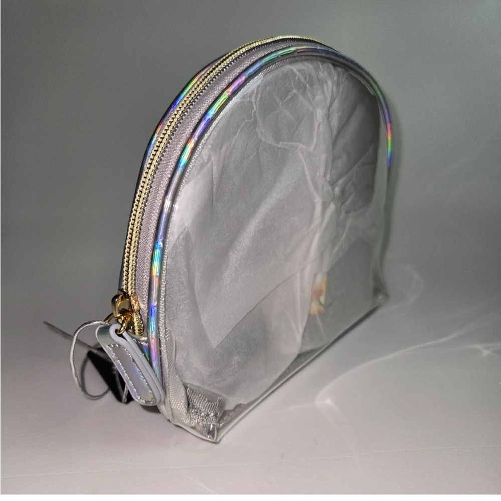 NWT Crossi | Clear Transparent Holographic Cosmetics Bag
